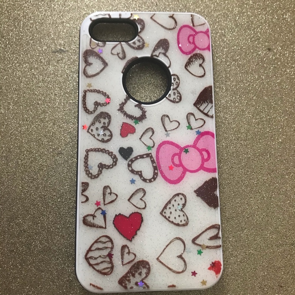 Hearts & Ribbons Glitter Case for iPhone 7 💖🎀